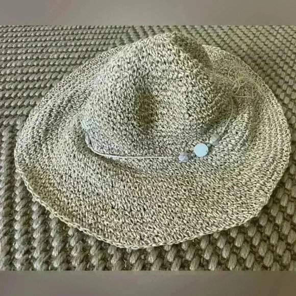 Bohemian Seagrass Straw  Floppy Sun Hat‎ - Picture 4 of 5
